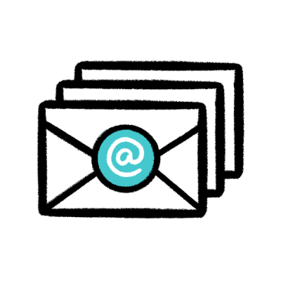 Document icon, email stack