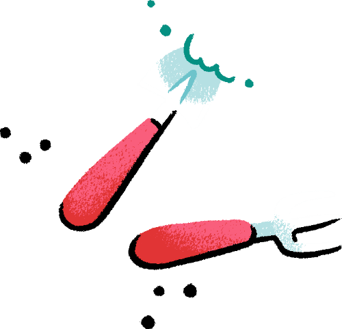 Illustration of garden tools, decorating the video frame